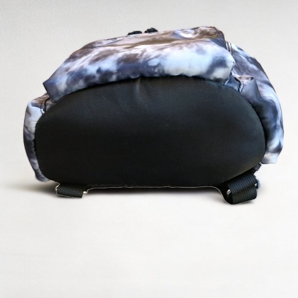 Claires Retro Black and White Tie Dye Backpack - Picture 6 of 10